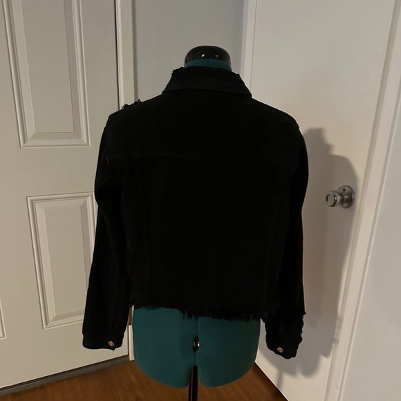 Better Be Black Jean Jacket for Women, Size: Large - Picture 2 of 8